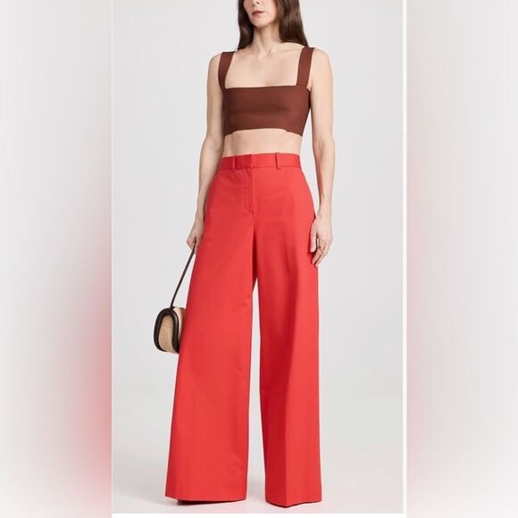 Theory High Waist Wide Leg Pants Women’s Grenadine Color Pockets Sz 0 - Picture 1 of 15